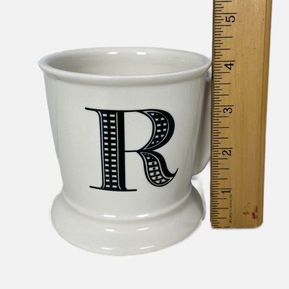 Anthropologie Monogram Letter "R" Initial Mug Coffee Tea EUC - Picture 7 of 8